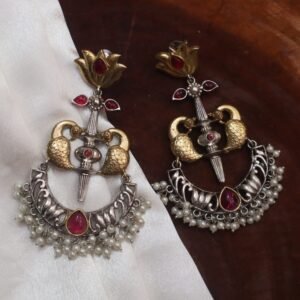jheel dual tone earrings