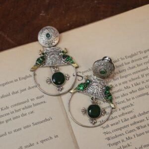 Brass German Silver Earrings