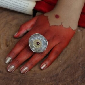 Elegant Oversized Brass Ring