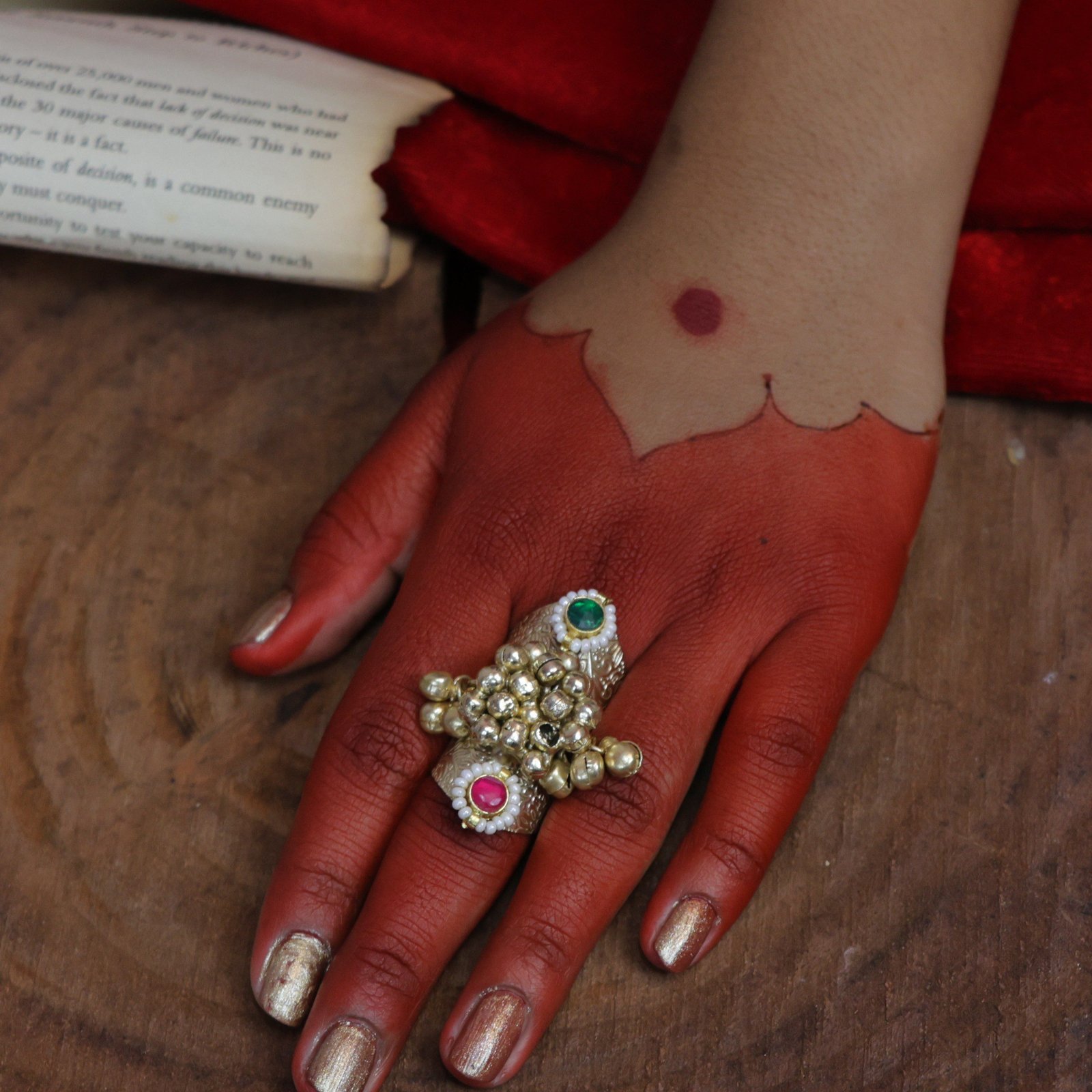 Jheel Kashmiri Brass Ring