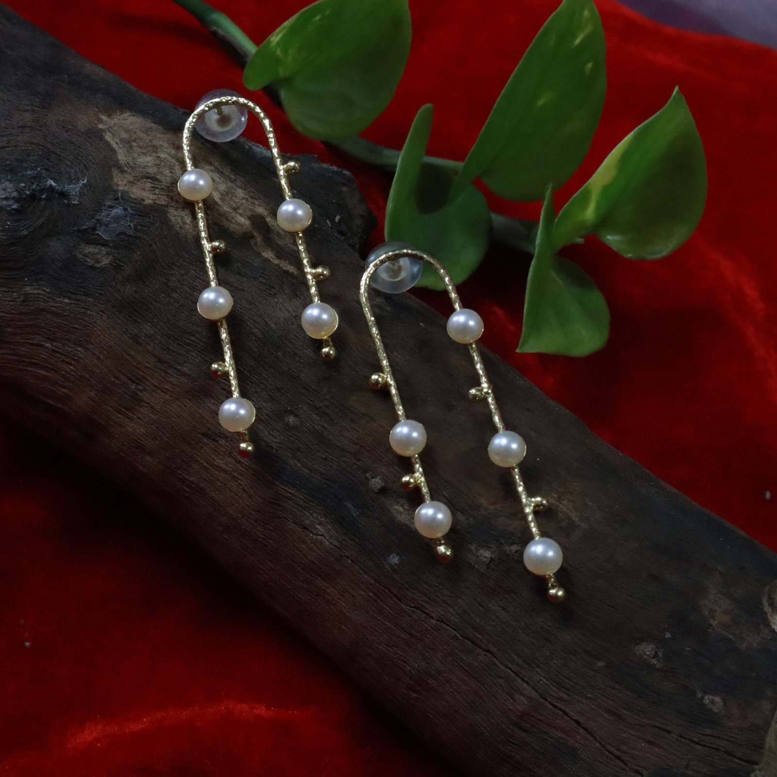 Golden Anti-Tarnish | Light Weight | Brass Earrings